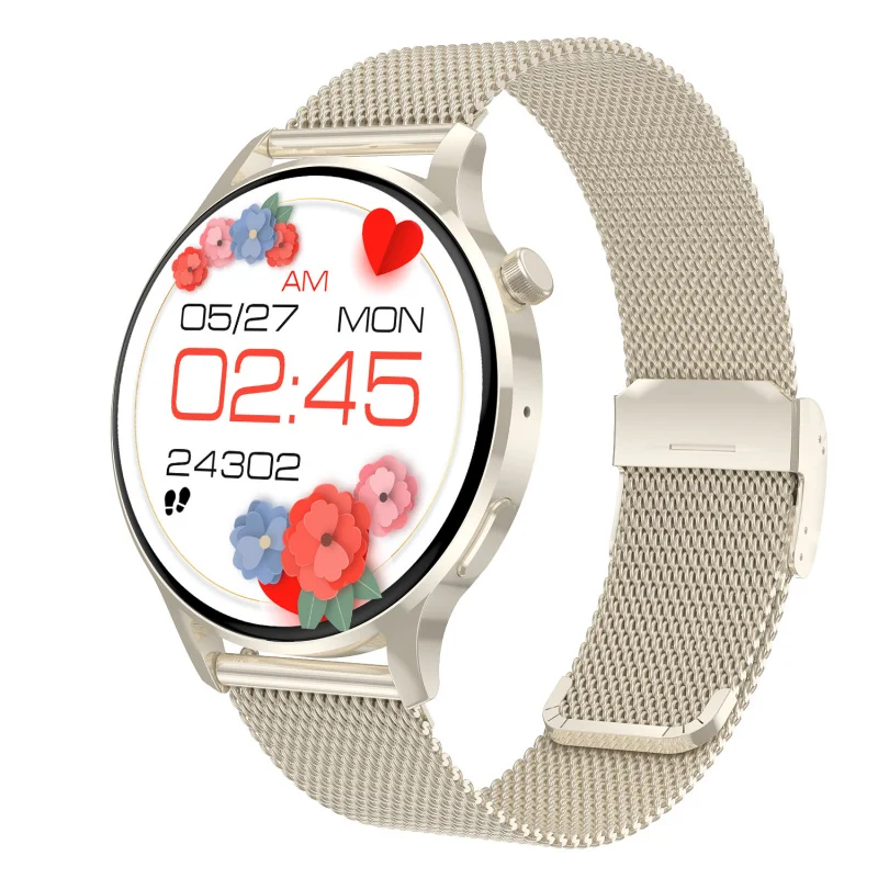 Reloj multifunción para mujer, accesorio de pulsera deportivo con control del ritmo cardíaco, llamadas, compatible con dispositivos móviles, novedad de 2024