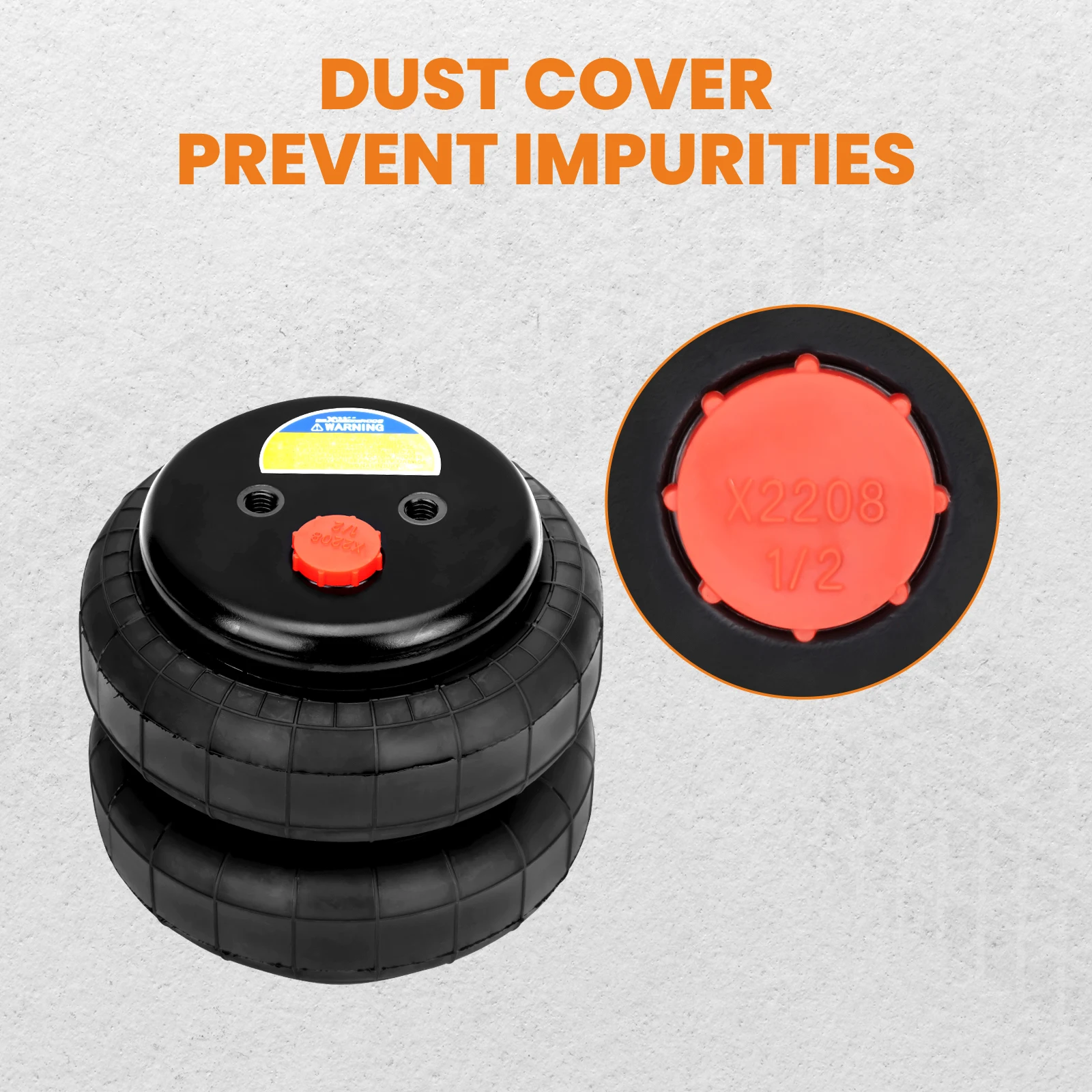 2 bolsas universales para suspensión neumática, par estándar de 2500 lb, 1/2 "npt, puerto único para Ford F150