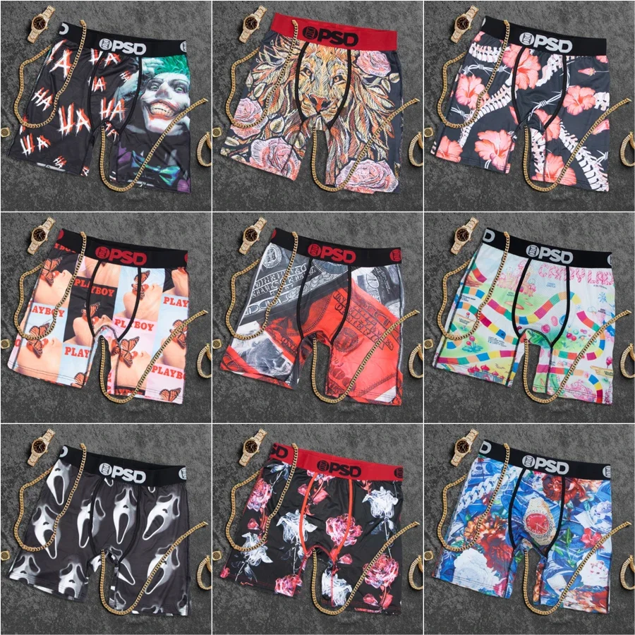 Men Underwear Summer Breathable Men's Boxers Sexy Underpants Male Plus Size Man Panties Fashion Print Men Boxershorts Trunks