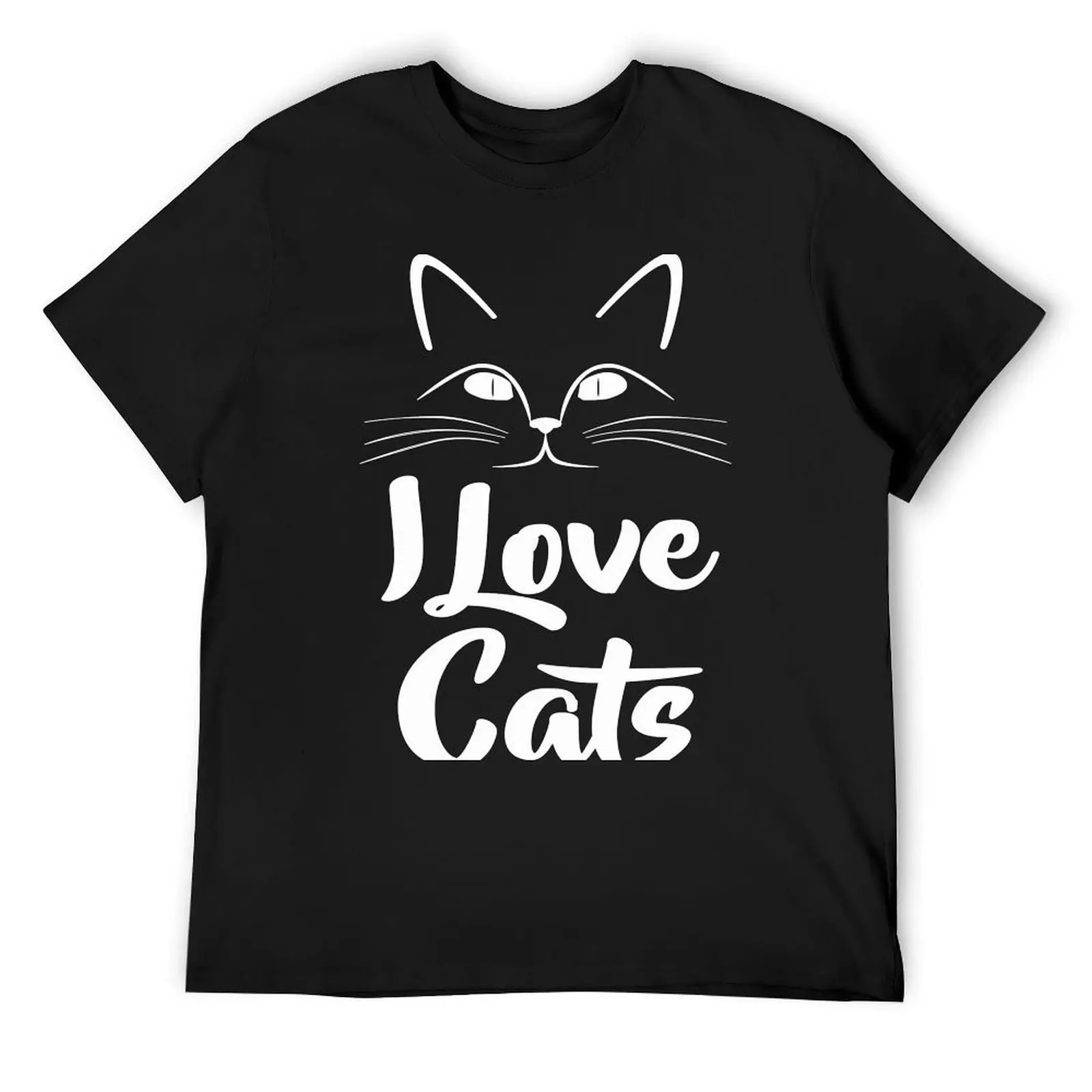 

I Love Cats White Word Art T-Shirt custom t-shirts affliction shirts topping vintage clothes black t-shirts for men