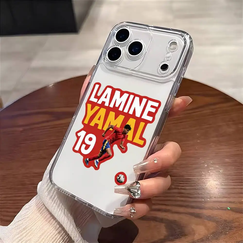 

L-Lamine No10 19 Y-Yamal Phone Case For iPhone 17 16 15 14 13 12 11 Mini Pro Max Plus Transparent Cover