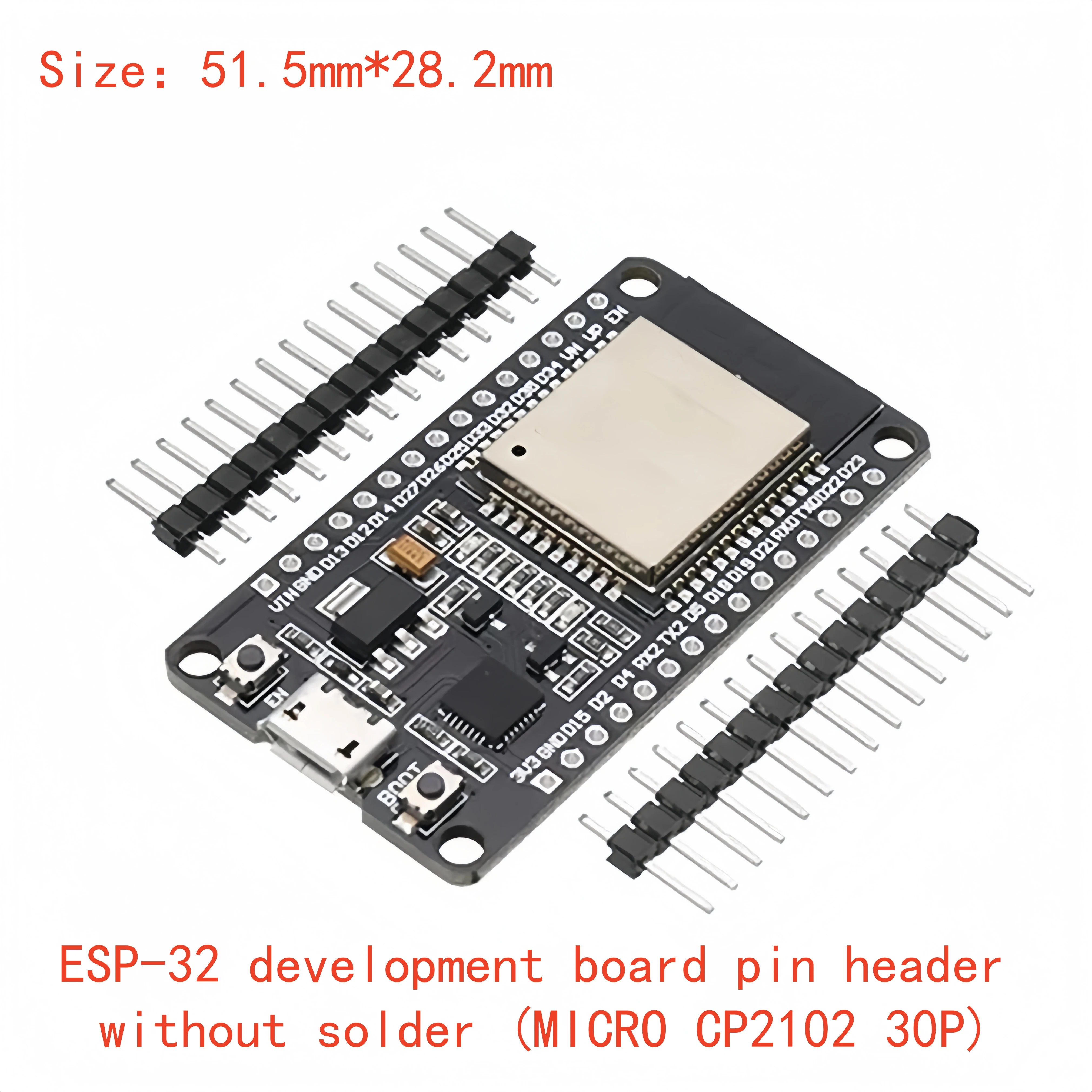 ESP-32 Entwicklungsboard WIFI+Bluetooth 2-in-1 Dual-Core-CPU Niedriger Stromverbrauch ESP32 ESP-32S 2,4 GHz – Detail 2
