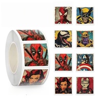 500pcs/roll Marvel Movie Kawaii Stickers Luggage Graffiti Toy Decals Decoration Sticker Gift Closure Sticker