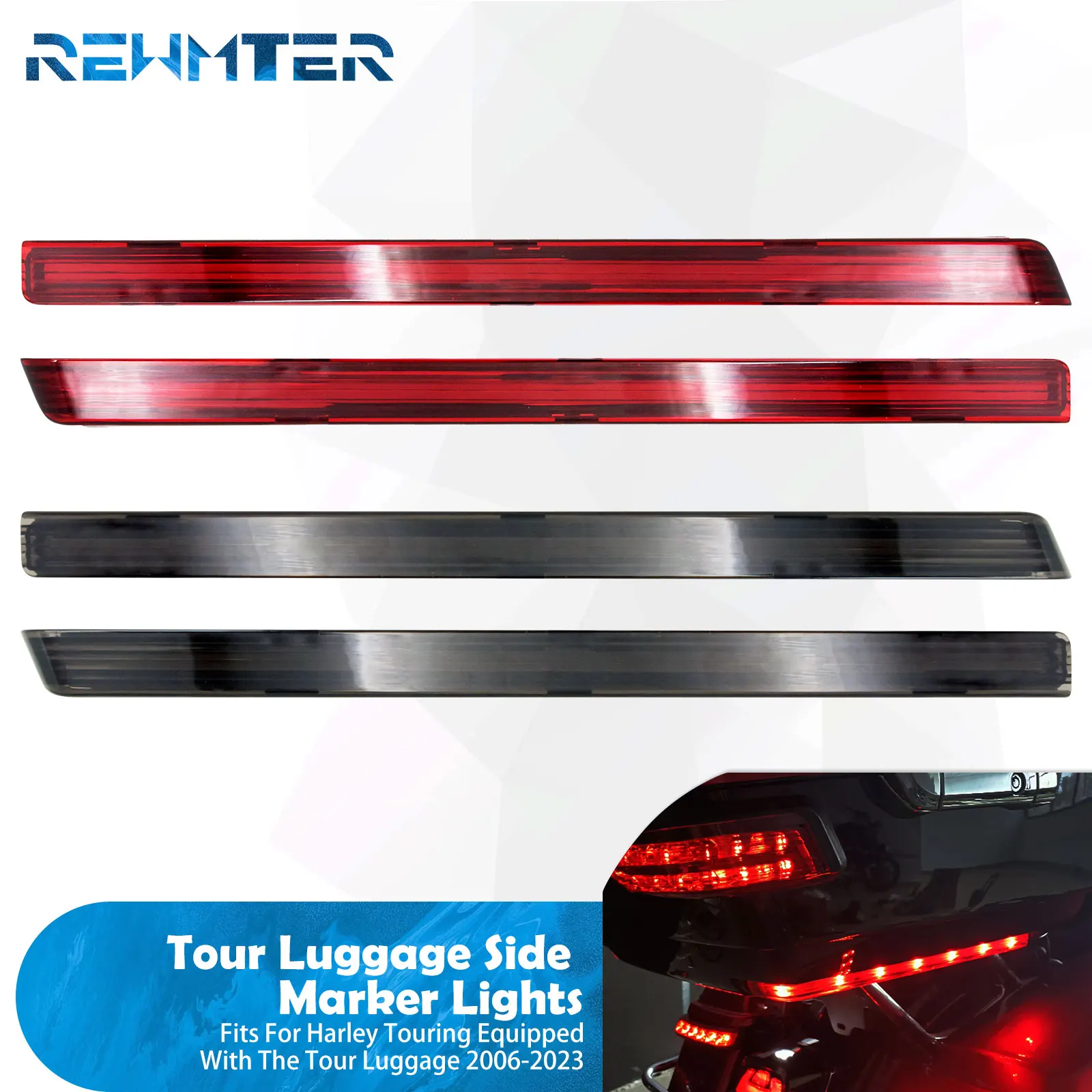 

Светодиодные фонари для мотоцикла, акцентная боковая панель для багажа, лампа для Harley Touring Street Glide Road Glide FLHR FLHX FLTRX 2006-2017