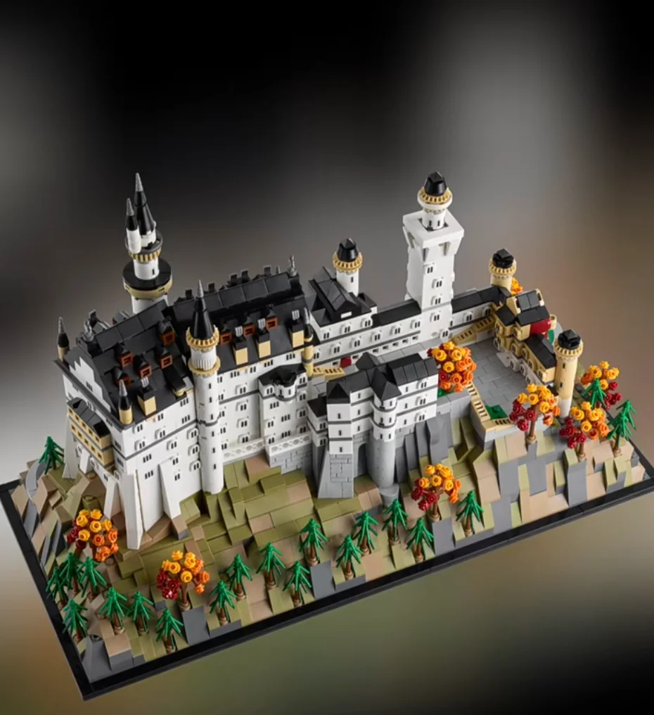 Weihnachts-Sonderangebot 21063 Schloss Neuschwanstein Architekturmodell-Bausatz Europäische Waldlandschaft Bausteine als Geschenk