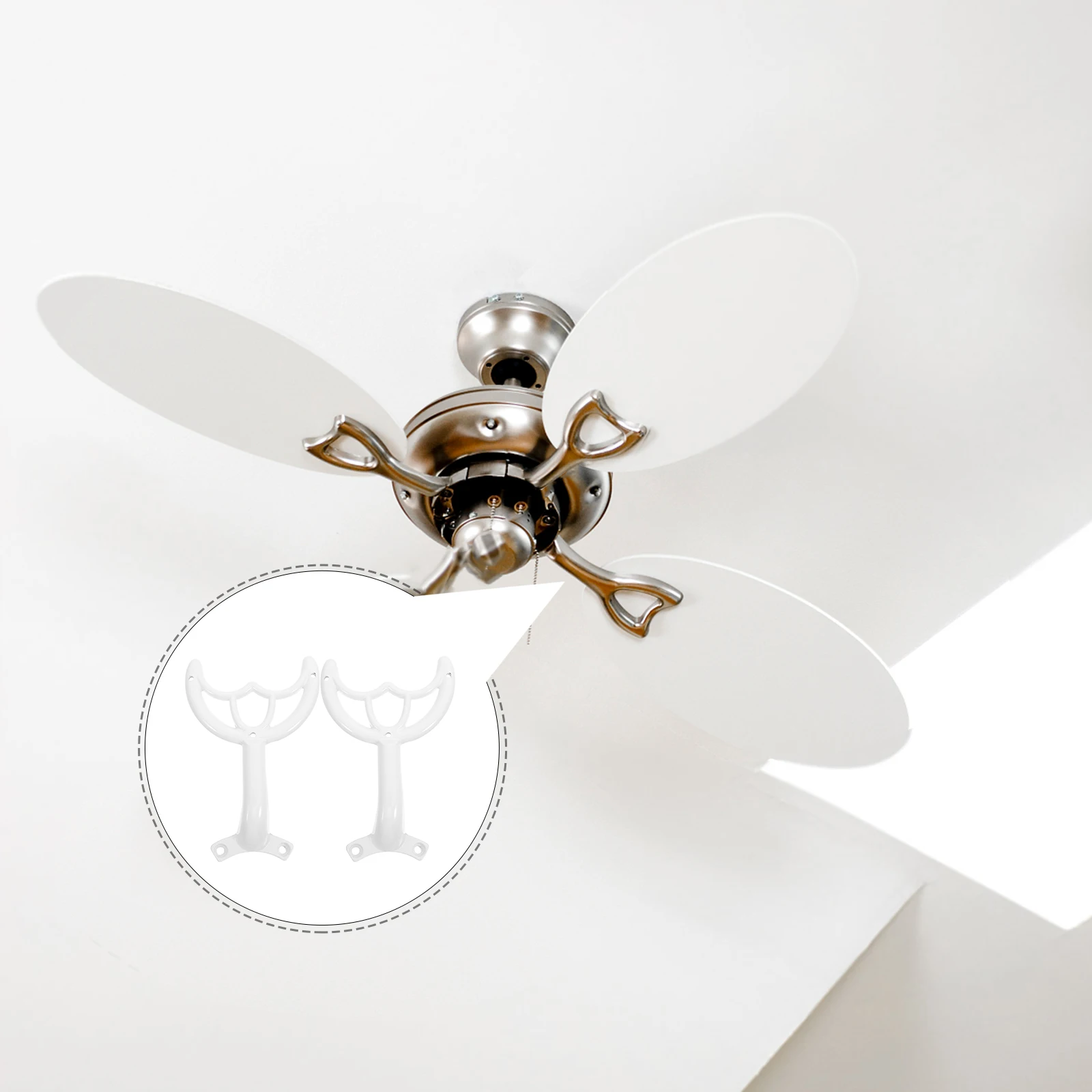 

2Pcs Ceiling Fan Blade Arms Zinc Alloy Replacement Parts for Blades Mount Bracket Suitable Various Models