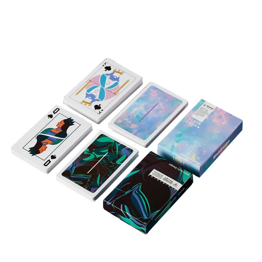 جديد 54 قطعة/مجموعة 57x87 مللي متر الأبيض الأساسية ورقة بوكر الإبداعية التدرج سطح السفينة أوراق اللعب أداة سحرية لعبة طاولة الحفلات #1