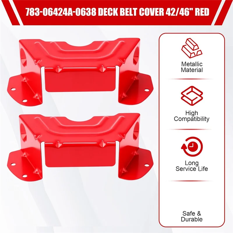 AT02-2 Zestaw Osłon Paska Kosiarki 42" 46" Osłona Paska Koła Pasowego Wrzeciona Kosiarki Do MTD Craftsman Troy-Bilt Czerwona