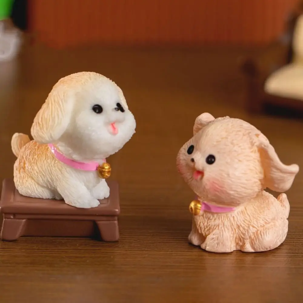 Gift Cartoon Miniature Dog Figurine Micro Landscape Mini Cartoon Dog Accessories Fairy Garden Desk Knick-knacks