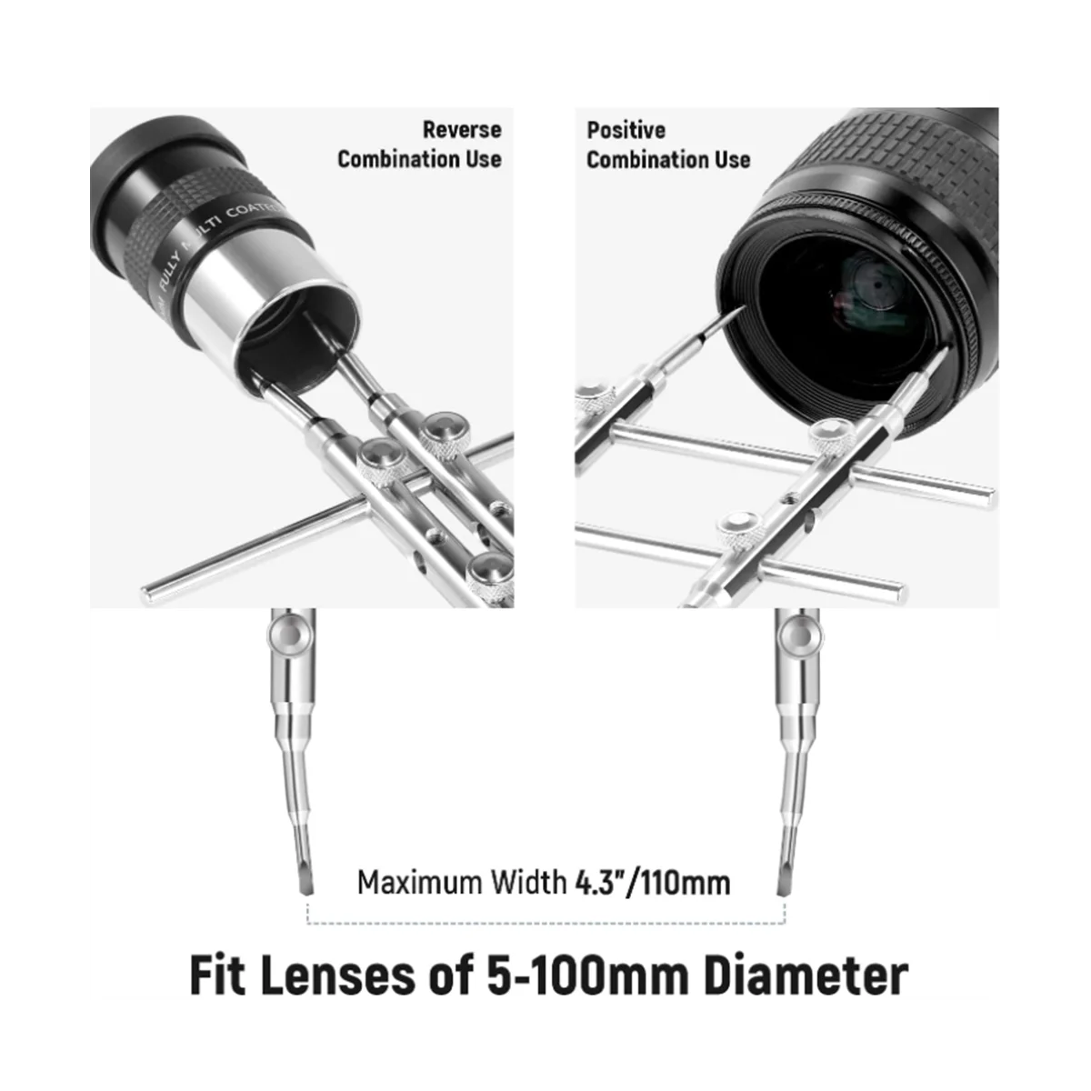 Lens Sucker and Spanner Kit, IC Pick-Up Vacuum Suction Pen with 7 Interchangeable Suction Cups and Curved Tips