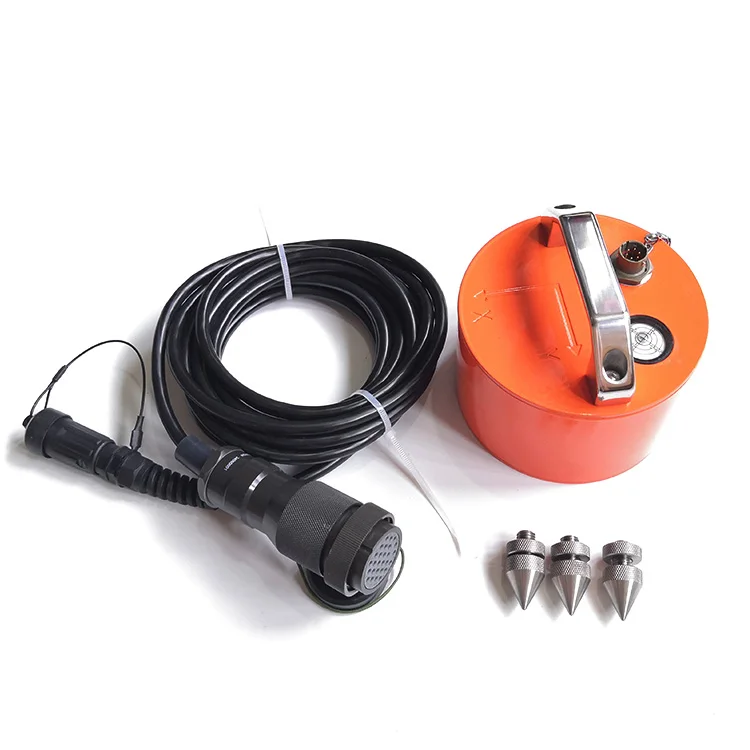 Triaxial Geophone 2Hz EG-2-II in Metal Land case NK27 Female Connector High Sensitivity 200V/m/s 2 Hz 3C Geofono