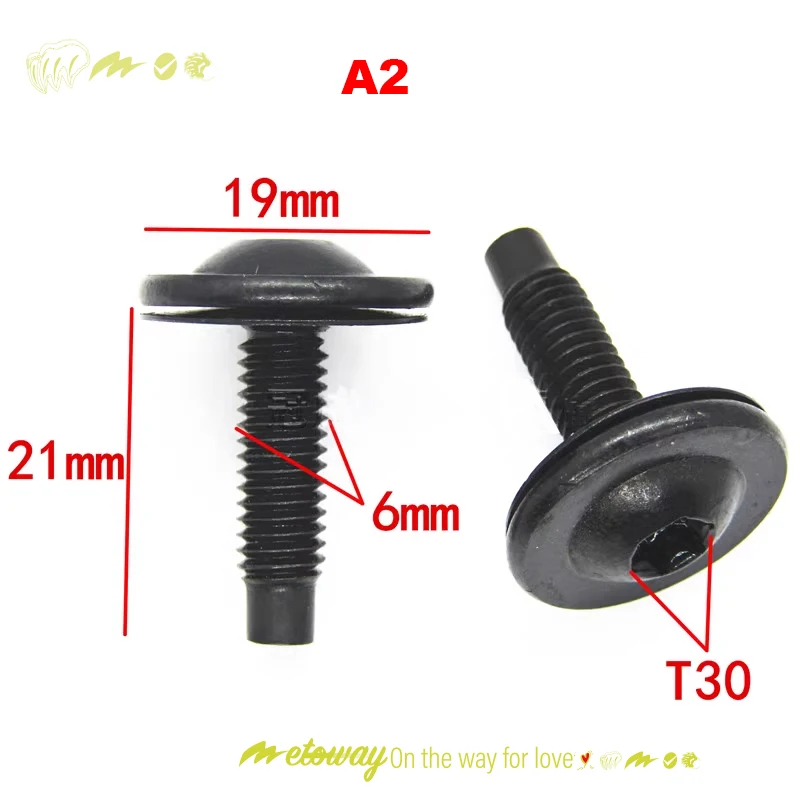 20pcs Fixing Screws For VW BMW Audi A1 A3 A4L A5 A6L Q3 Q5 Q7 Fender Board Leaf Plate Self-Tapping Screws Fastener Screws