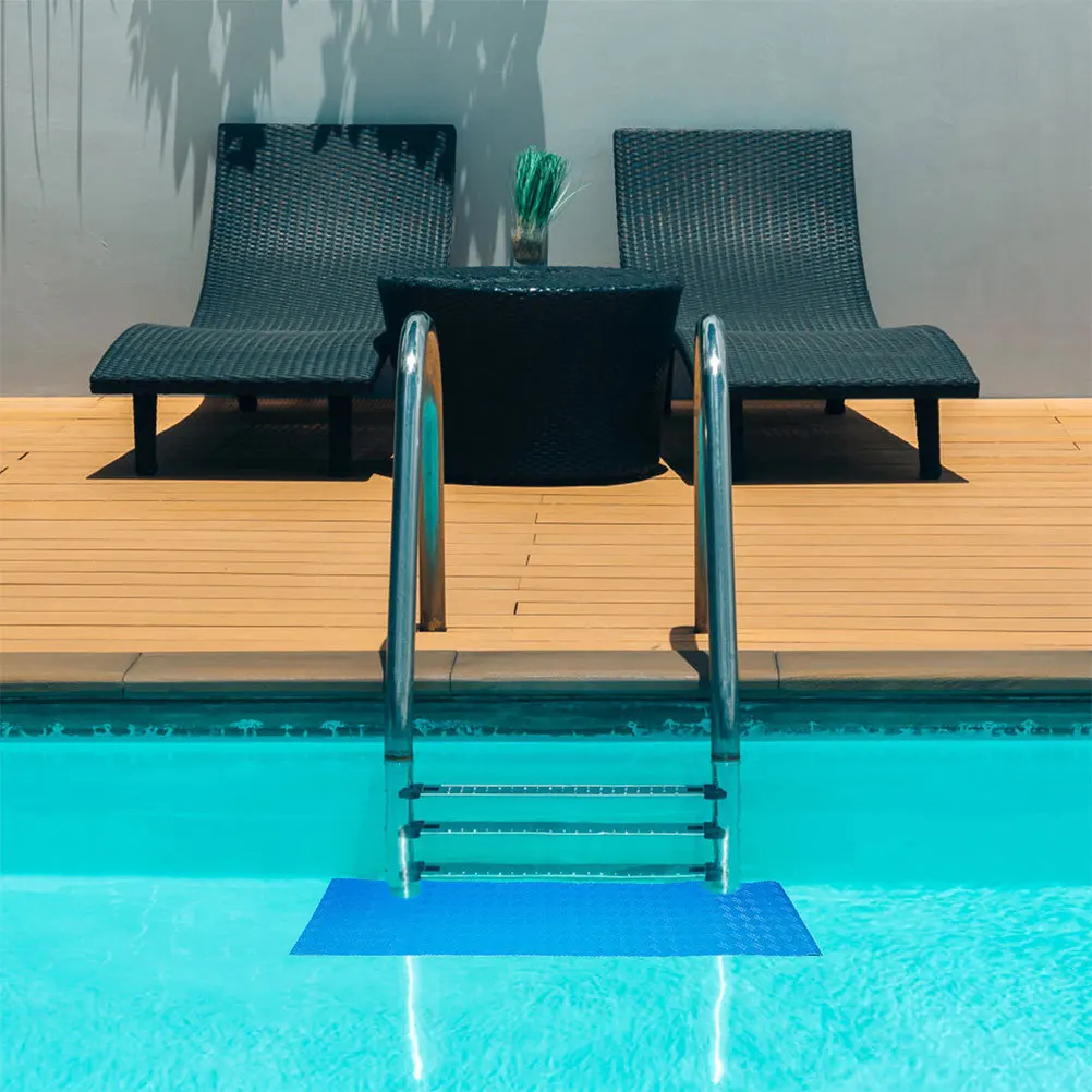 Schwimmbadleitermatte, rutschfeste PVC-Trittmatte, 30 x 90 cm, Treppenbodenschutz, Stoff, rutschfeste Bodenunterlage