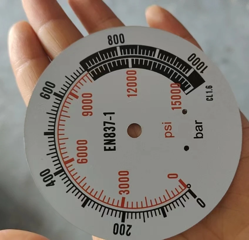 10000 psi 4 Inch 100 mm Diameter G1/2 Hydraulic Pressure Gauge in Stock
