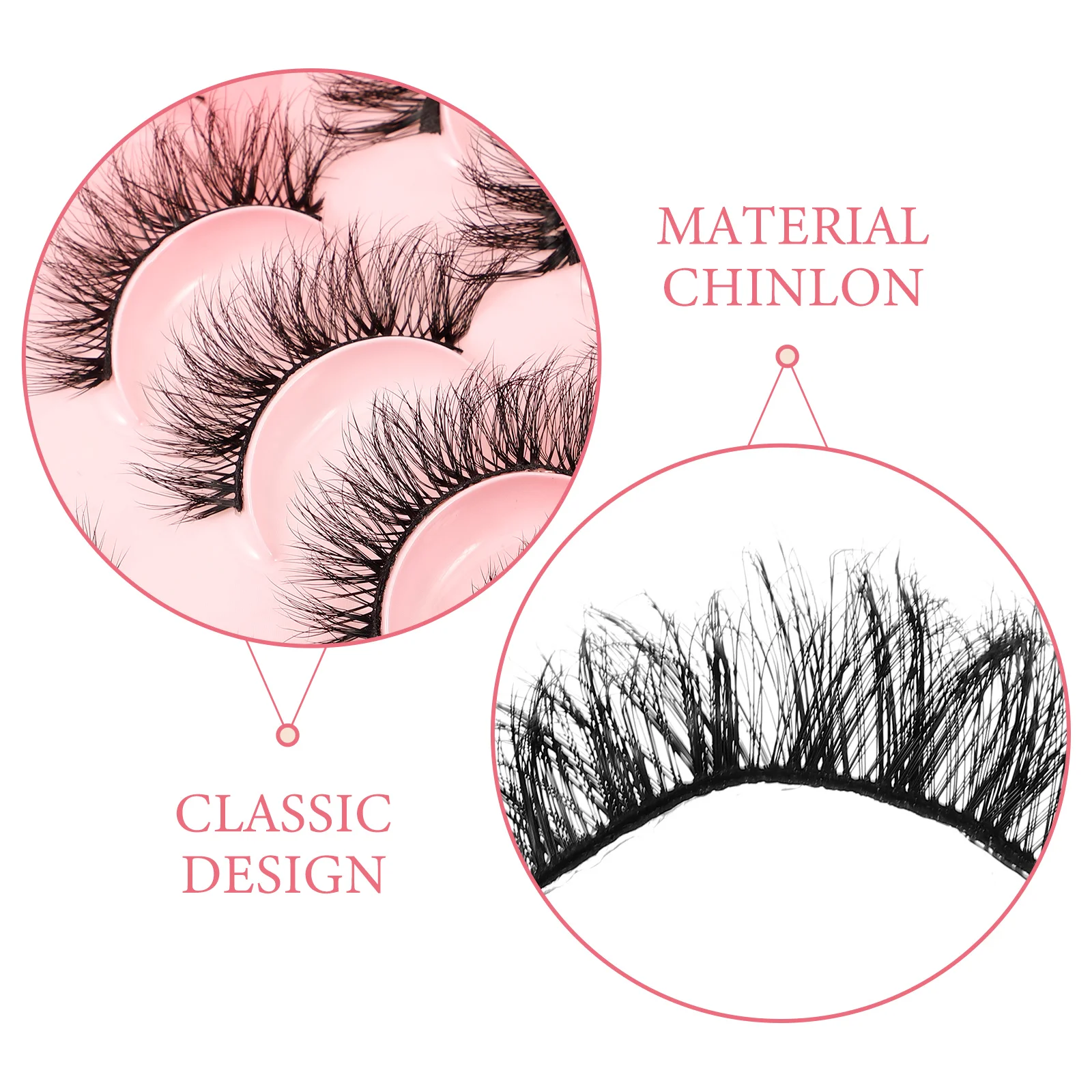 

20Pairs False Eyelashes Pack Classic Design Portable for Everyday and Special Events Practice False Eyelashes Fake Eyelash