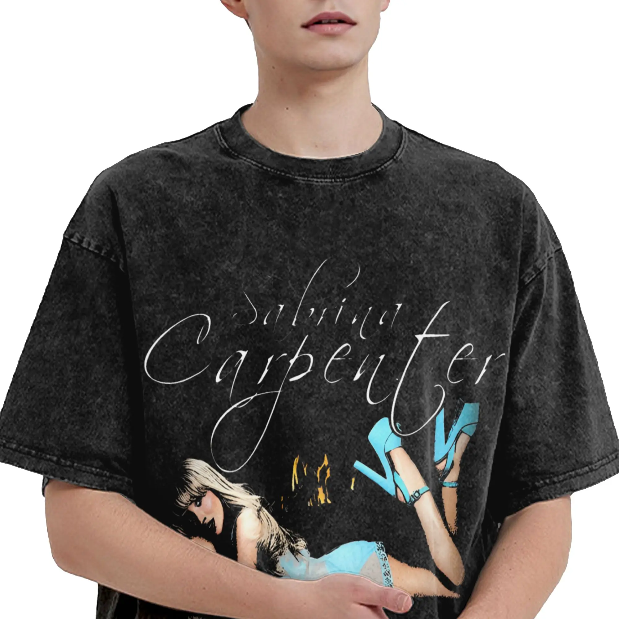 Summer Sabrina Carpenter music festival 2026 Washed Shirt Accessories Harajuku T-Shirts  Men Women Tees
