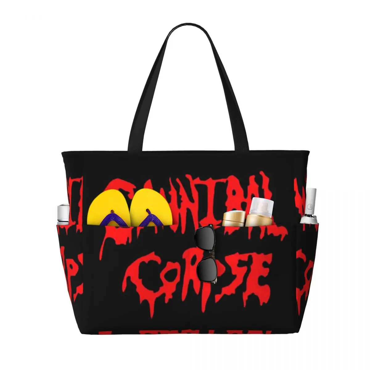 Cannibal Corpse Death Metal Band Beach Tote Bag Sport Gym Yoga Duffle Large Tote Bag Women Travel Bag Fitness bag