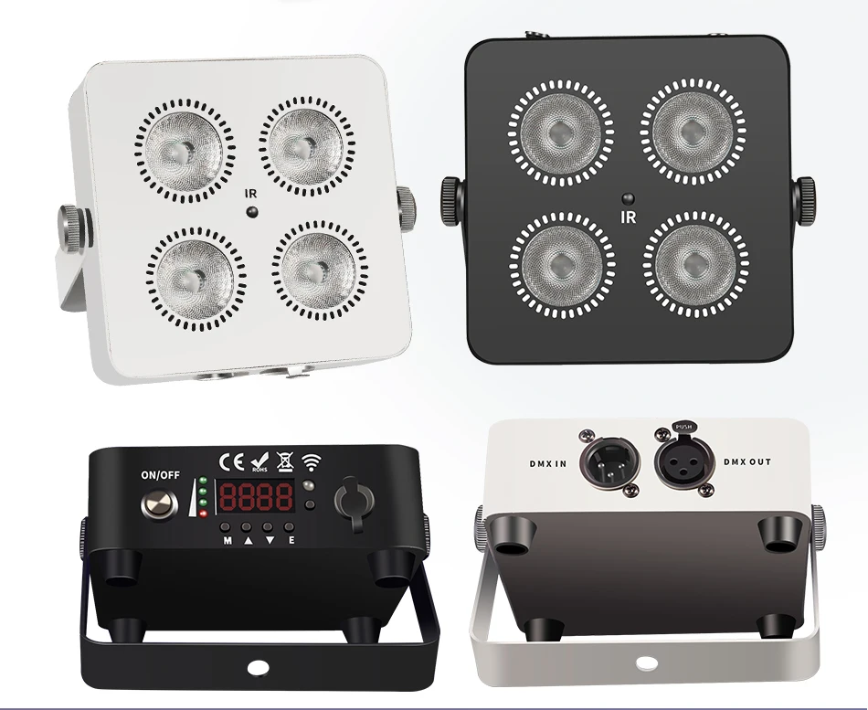 aicpose 4x18W RGBWA UV 6in1 LED Akku-betriebenes Wash Par Licht unterstützt DMX-Steuerung, Mini-Akku-betriebenes Party- & Hochzeitslicht – Detail 6