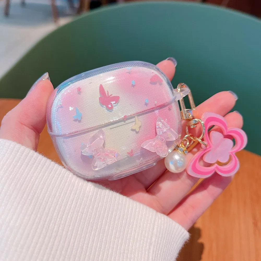 Per Xiaomi Redmi Buds 6 Pro Custodia 3D Star Farfalla Orso Auricolare Cover morbida Redmi Buds 6Pro Cuffie Box Fundas con portachiavi