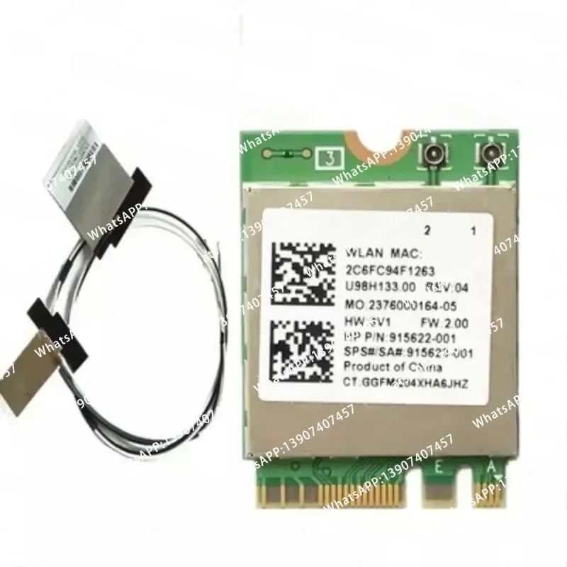 NEW Wireless Network Card 2.4G/5GHz For Realtek RTL8822BE RTL8822 WIFI Bluetooth 4.2 433Mbps For 915622-001 915623-001