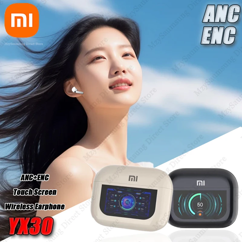 XIAOMI TWS Touch Screen Headphone YX30 Wireless Bluetooth Earbuds Active Noise Cancelling Earphone ANC+ENC Headset With Mic