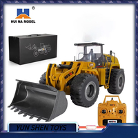 Huina 1583 22 channel alloy remote control car 1:14 simulation bulldozer engineering vehicle children's toy holiday gift