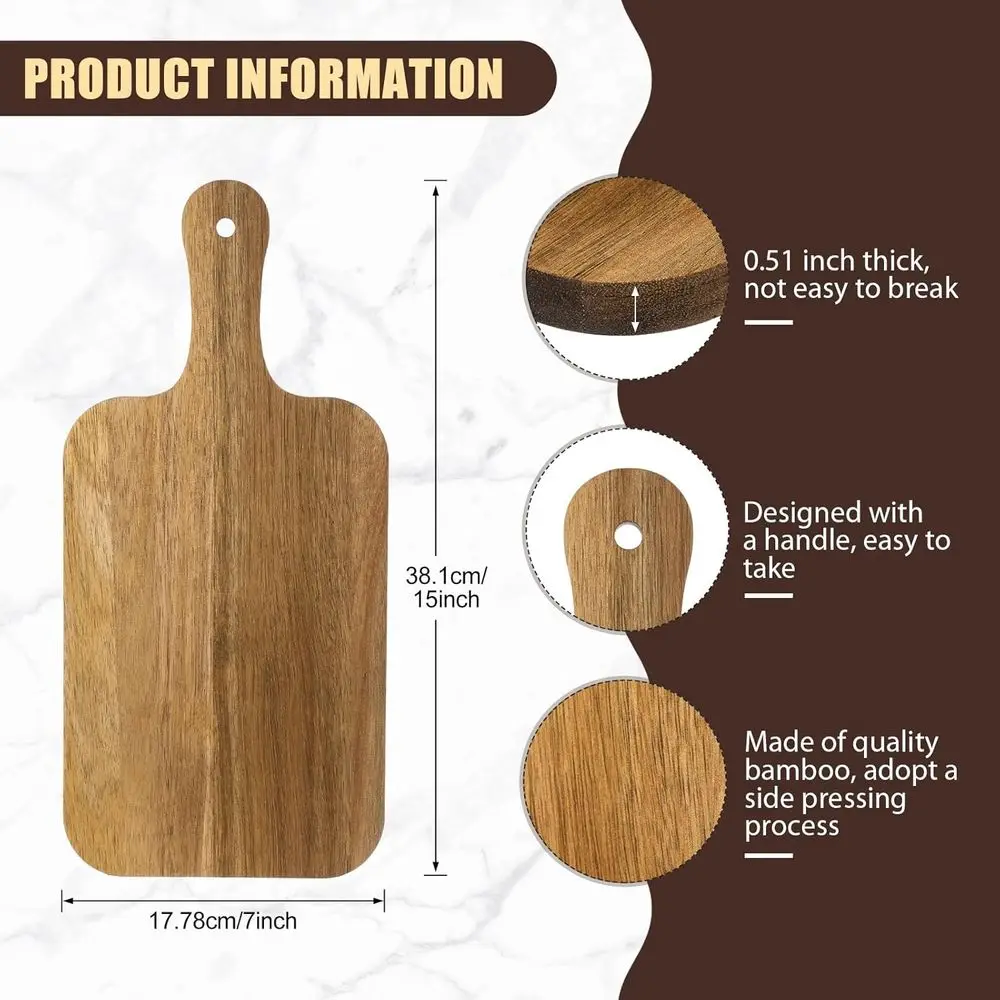 ชุดเขียงไม้เนื้อหนาพรีเมียม 6 ชิ้น สำหรับหั่น สับ ตัด และสลักลาย เหมาะสำหรับวันแม่ งานแต่งงาน และของขวัญขึ้นบ้านใหม่