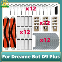 Compatible For Dreame Bot D9 Plus Robot Vacuum Cleaner Main Side Brush Mop Cloth Rag Hepa Filter Dust Bag Accessories Parts Kit