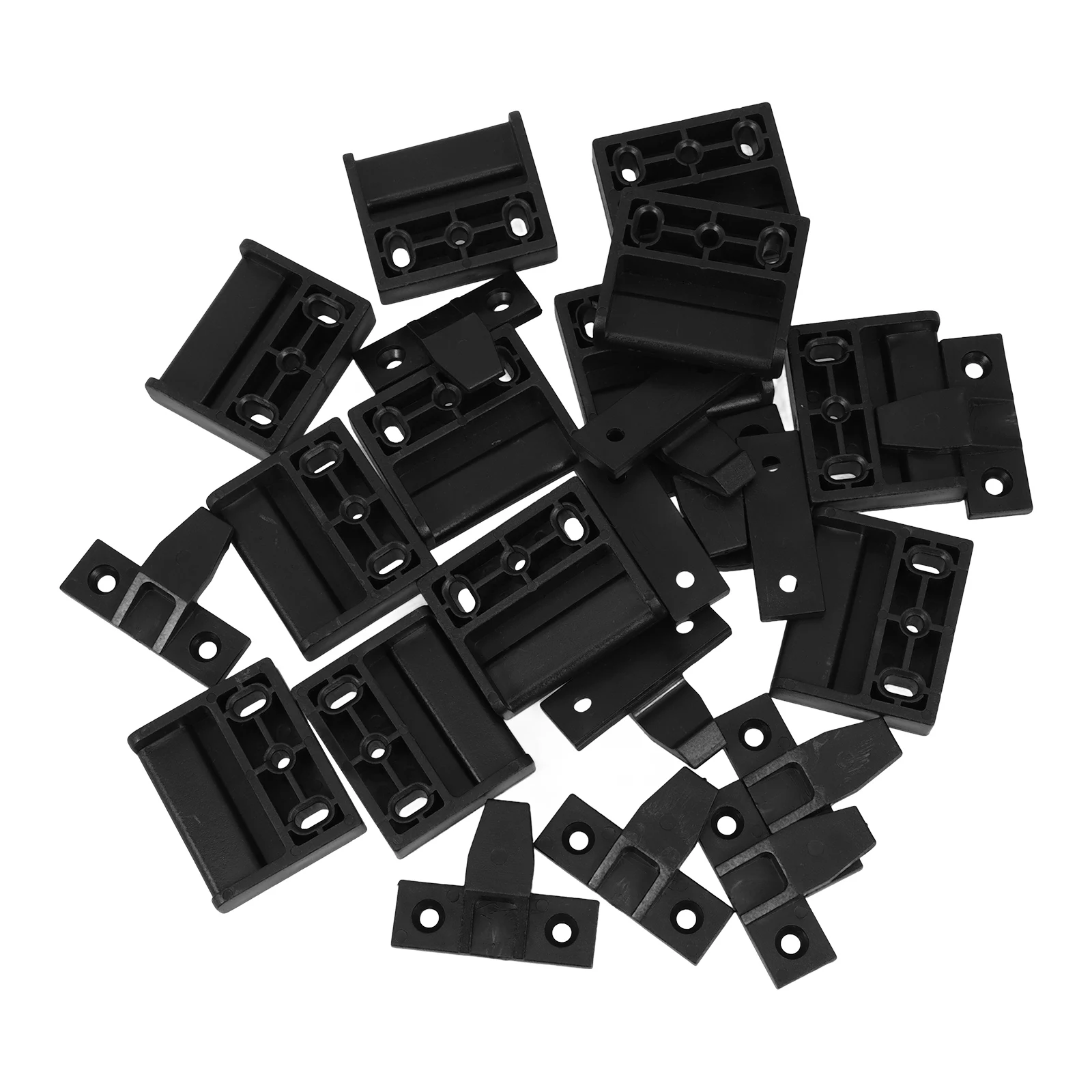 

12 set Plastic Corner Bracket False Front Cabinet Clips Wall Fasteners For Furniture Mounting Support Floating Shelf Connector