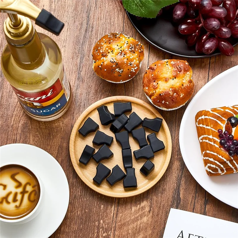

【Limited Time Offer】40Pcs Coffee Syrup Pump Tip Covers Syrup Pump Covers For Syrup Pump, Pour Dispenser Kitchen Accessories