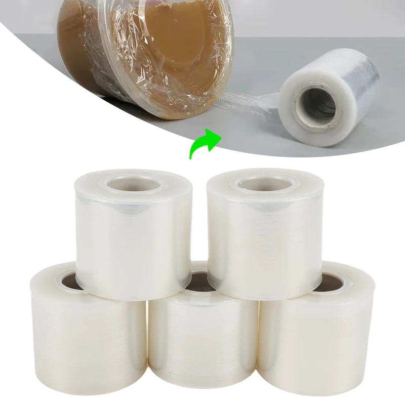 Película de embalaje de entrega sellada transparente, envoltura elástica Industrial, película de injerto, sellado de vino, bolsa de paquete de película de preservación