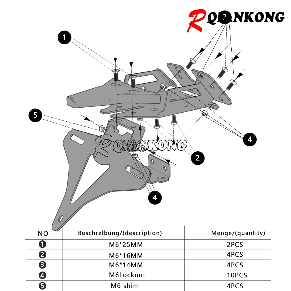 New Motorcycle Rear License Plate Holder Bracket Tail Tidy Fender Eliminator For CFMOTO 675SR-R 675SRR 675 SR-R 2024 2025 2026