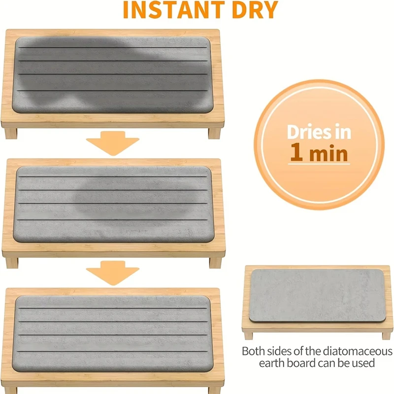 

N3R8_Diatom Mud Washing Table Rack - with Countertop Fast Drying Tray Rack