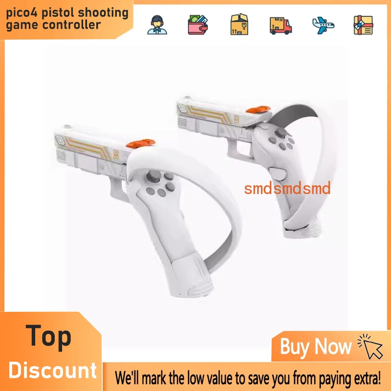 Grip Bracket for Pico 4 Game Pistol Shooting Dual Controller VR Somatosensory Integrated Short Gun Accessorie