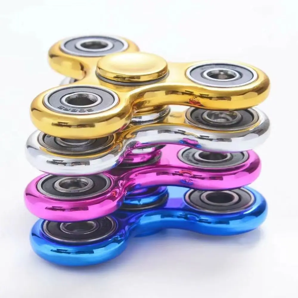 

4 Bearings Fingertip Gyroscope Plating Interesting Hand Spinner Fidget Toy Educational Fingertip Decompression Toy Office