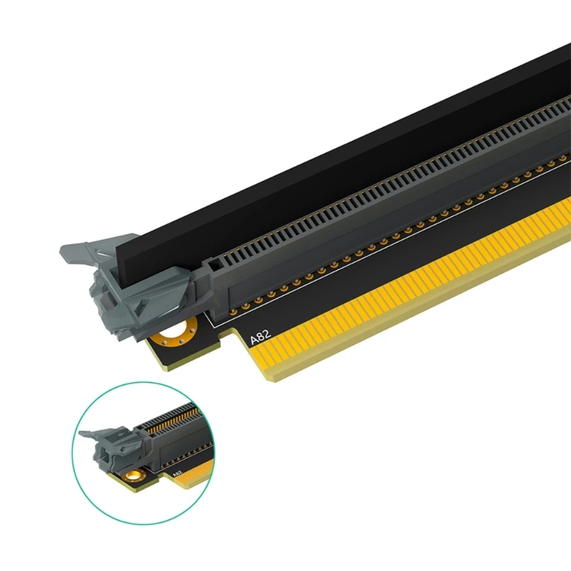 بطاقة تمديد عكسية فعالة PCIE 16X 1U/2U بزاوية 90 درجة تعزز اتجاه تركيب مكون الكمبيوتر نحو وحدة المعالجة المركزية
