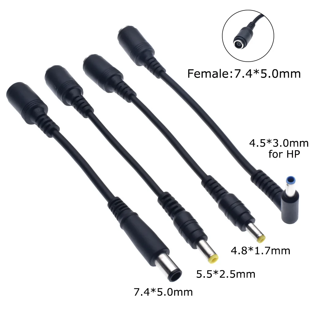 Zasilacz prądu stałego konwerter kabel łączący przewód 7.4*5.0mm wtyczka żeńska do 7.4x5.0mm 5.5x2.5mm 4.8x1.7mm 4.5x3.0mm męski