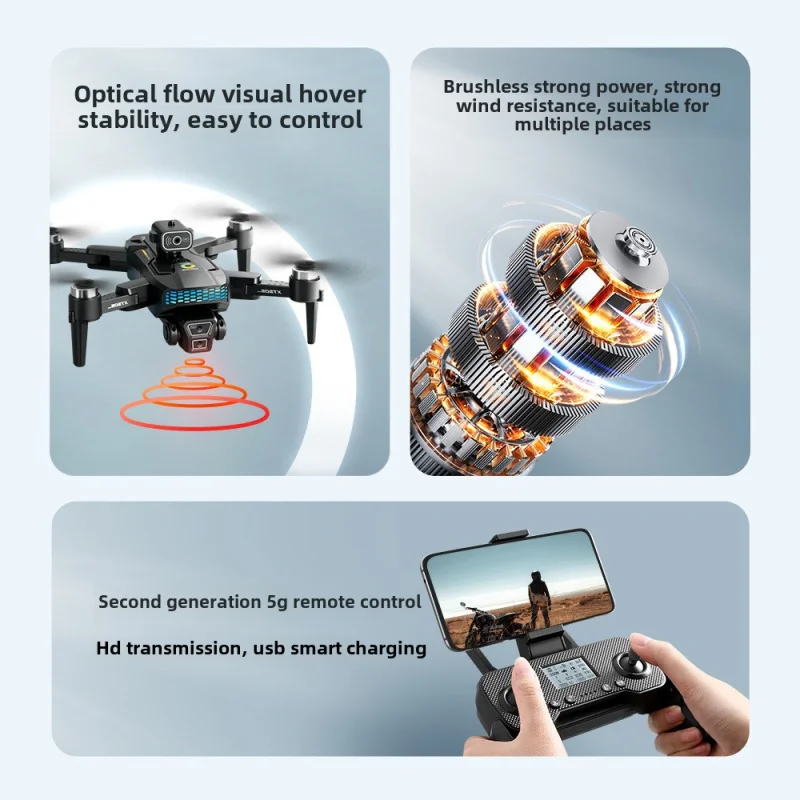 XT505 GPS Drone with Brushless Motors, Dual HD Camera, Obstacle Avoidance, Remote Control Aircraft