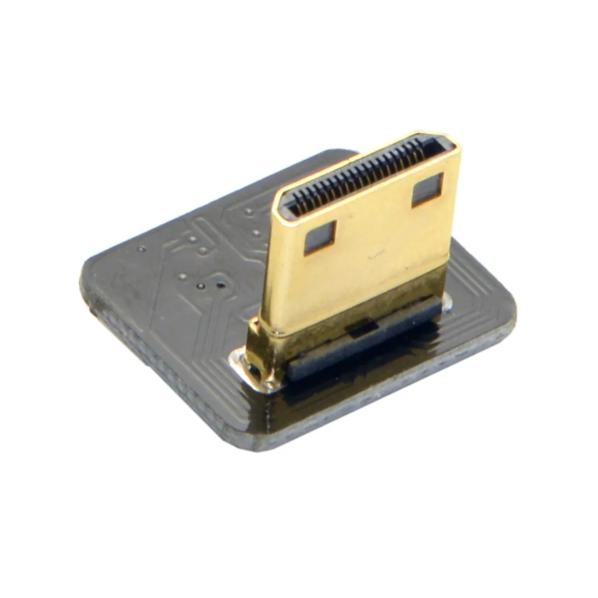 Cablecc CYFPV 90 graus para baixo angular para cima mini conector macho HDMI tipo C para fotografia aérea multicopter FPV HDTV