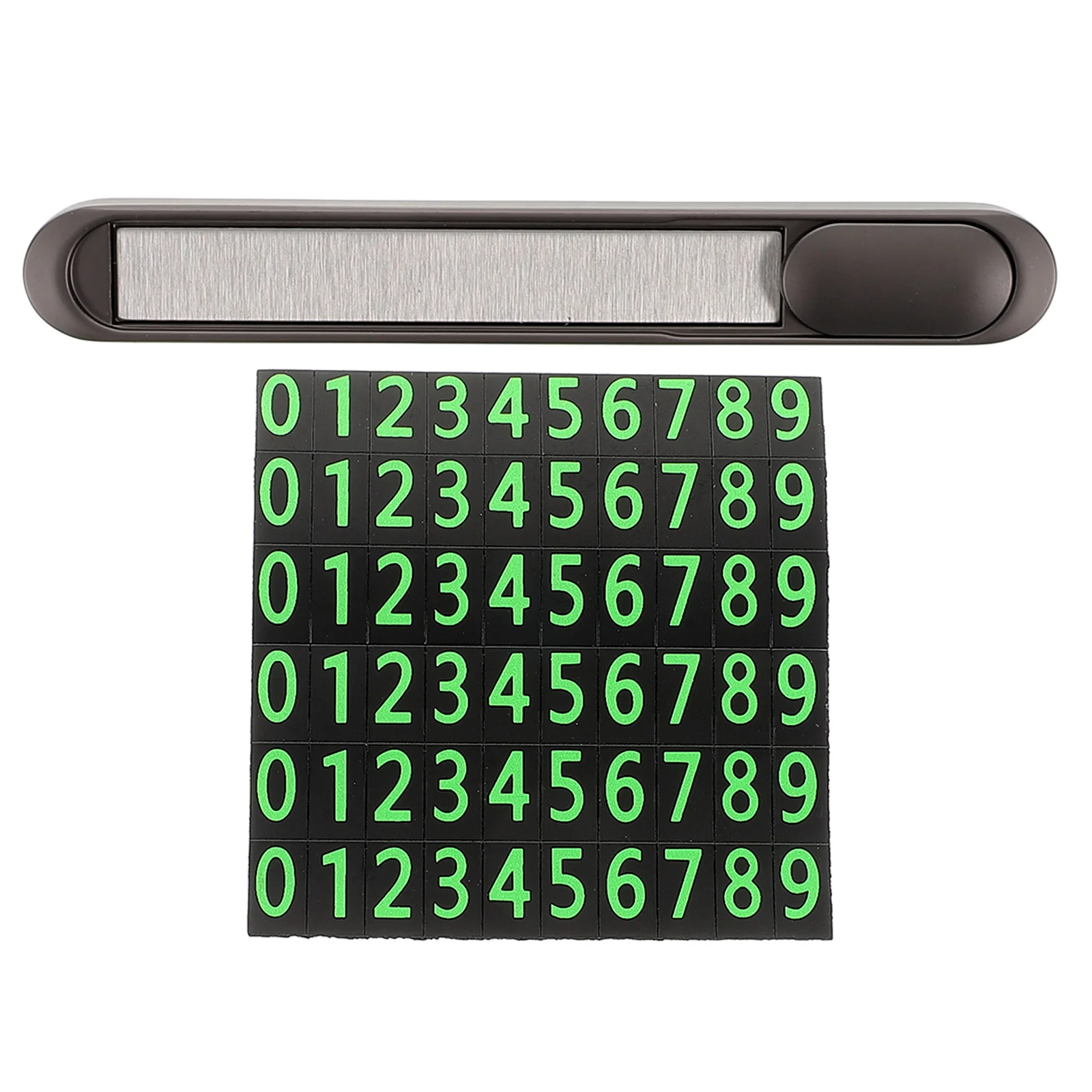 

1 комплект, самоклеящийся металлический автомобильный номер телефона для временной парковки, дисплей для установки бокового окна автомобиля