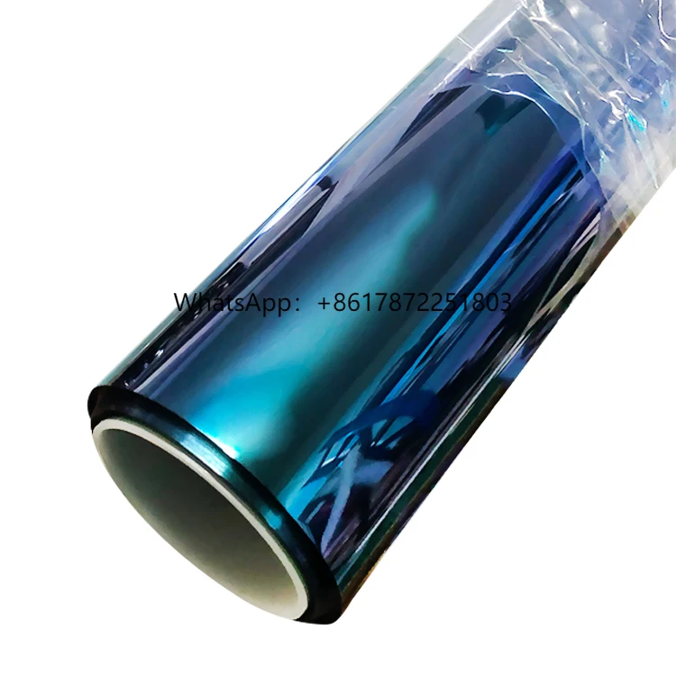 High Quality 6099 Car Chameleon Blue Window Tint for Automotive Glass Chameleon PET Sticker Heat Insulation Window Film