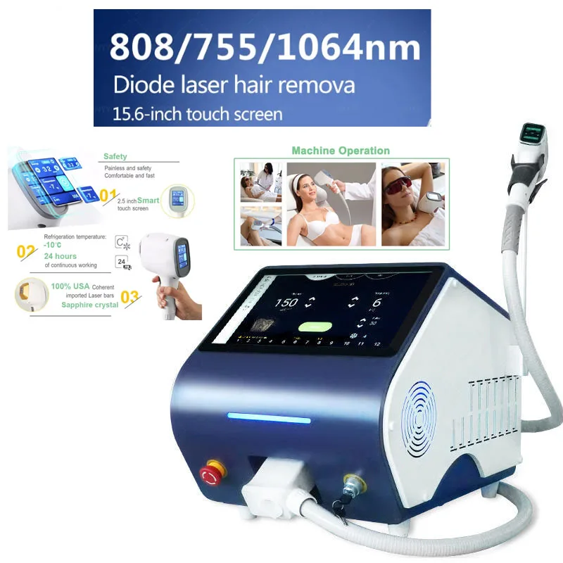 Newest 808nm Diode Laser ICE Platinum Diode Laser Hair Removal Machine 755 808 1064nm hair remove laser remove hair