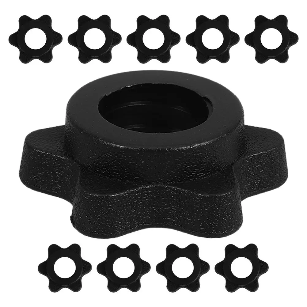 10Pcs Nut Barbell Collars Dumbbell Rod Nuts Weight Clips Barbell Locks for Home Gym Fitness Safety Clips Weight Collars