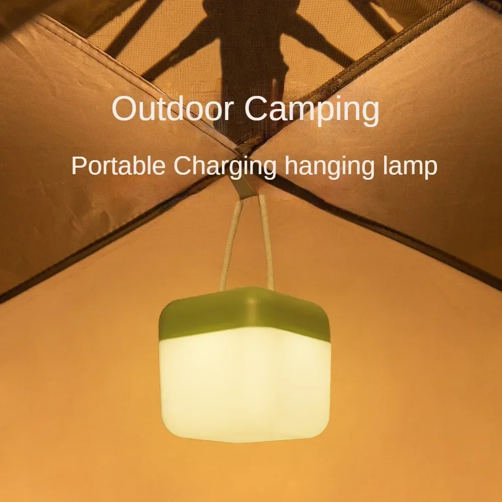 Rechargeable Outdoor Portable Hanging Camping Lantern 3 Color Dimmable Timer LED Night Light Desktop Remote Control Ambient Lamp