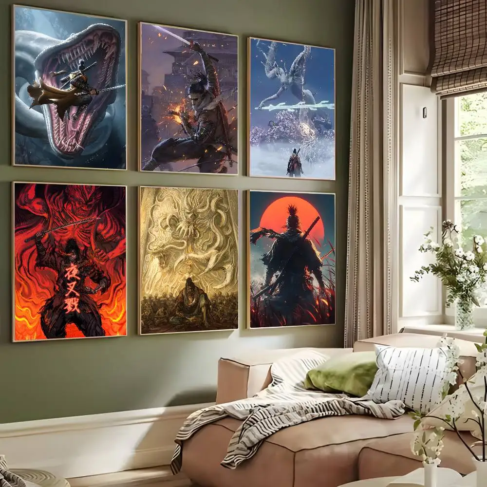 Game Sekiro Shadows Die Twice Fantasy Poster Art HD Canvas Advanced Aesthetic Printing Paper Wall Art for Living Room Home Decor - view 3