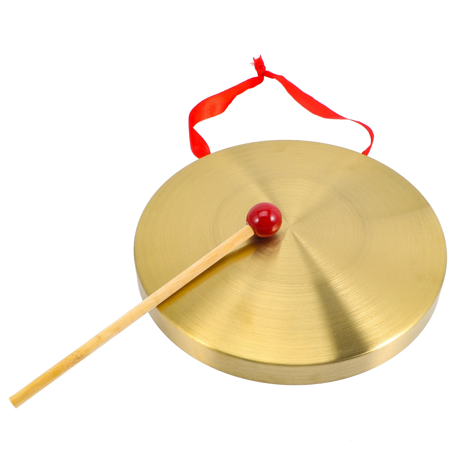 Copper Percussion Instrument Anti-Flood Warning Loud Handheld Metal Gong For Party Opening Basketball Games Portable
