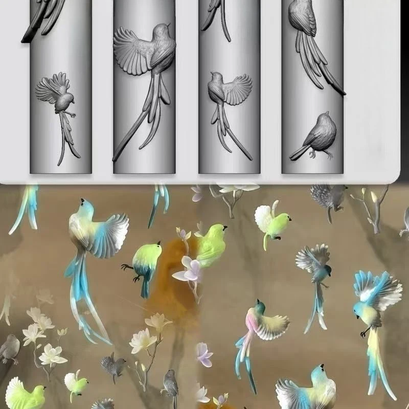 Siliconen Nail Art Mold Strik Balletschoenen Blad Vogel Ontwerp Tool DIY Transparant Carving Sjabloon Voor Manicure Decoratie