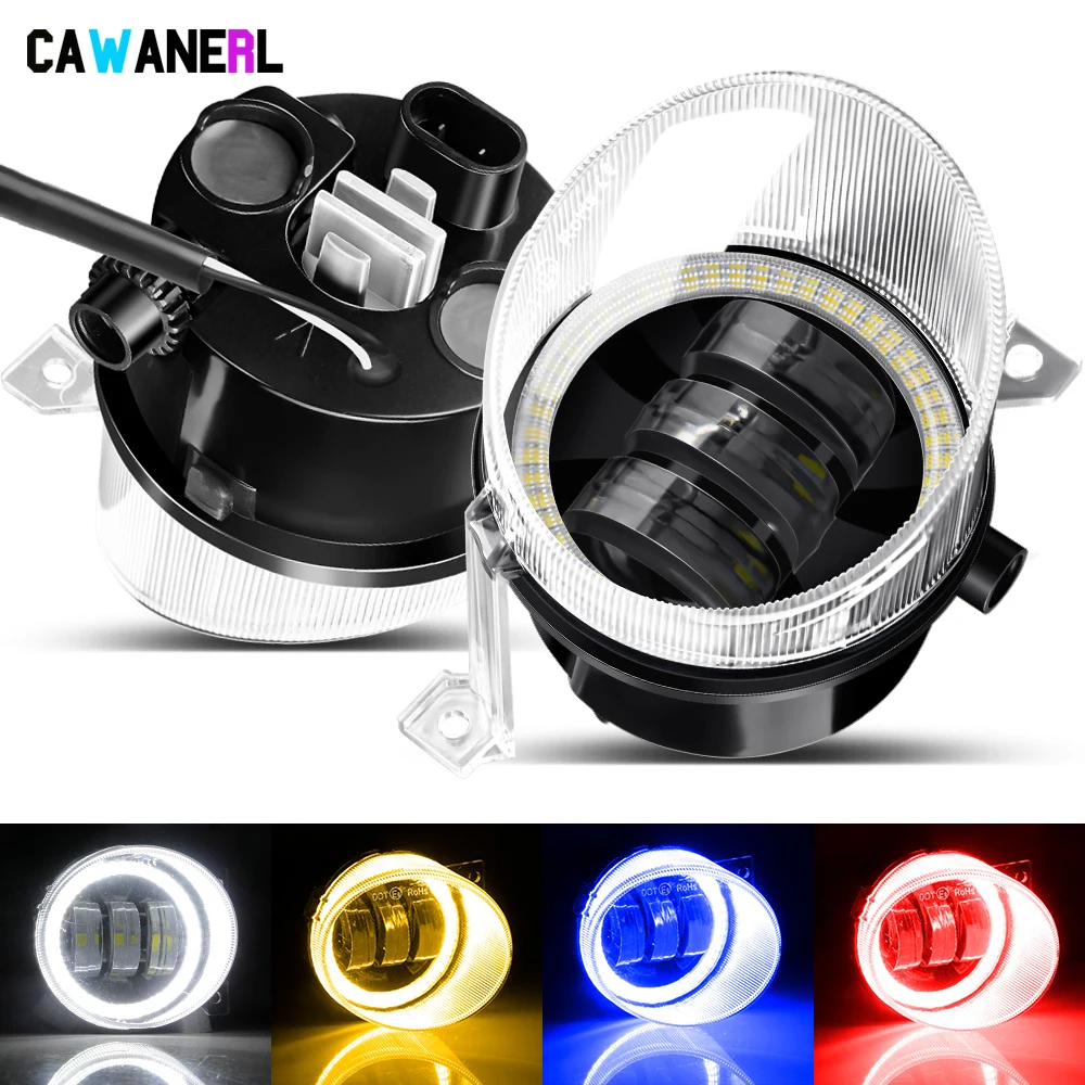 

2 Pieces Car LED Fog Light Angel Eye DRL with Canbus Decoder For Volkswagen VW Golf Jetta Scirocco Amarok Citigo Mii