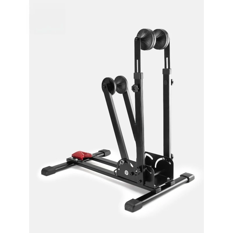 

Double rod bicycle parking frame, road mountain bike folding bike foot support frame, home display frame
