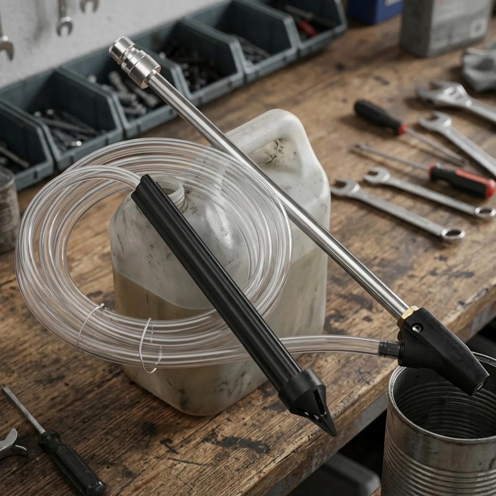Quick Connect 1/4in Sand Blasting Nozzle for Pressure Washer with Steel Suction Pipe and PA Tip for Durability